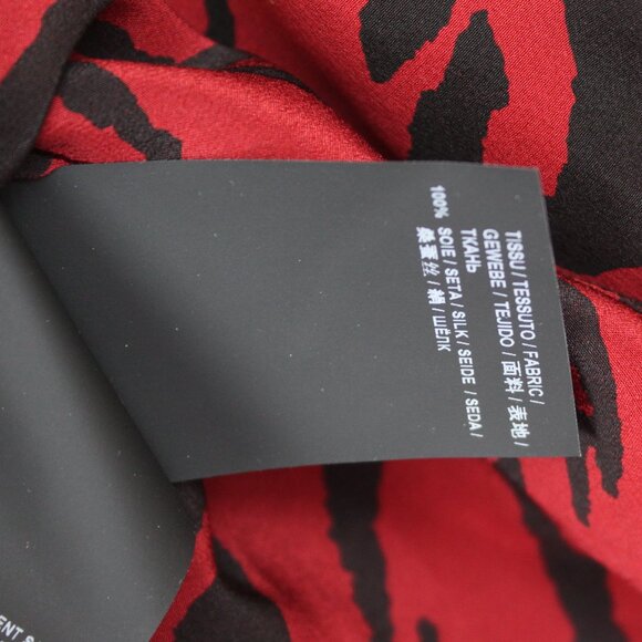 NEW Saint Laurent Red Zebra Silk Blouse– Statement Top for Work Events & GNO - Picture 11 of 15